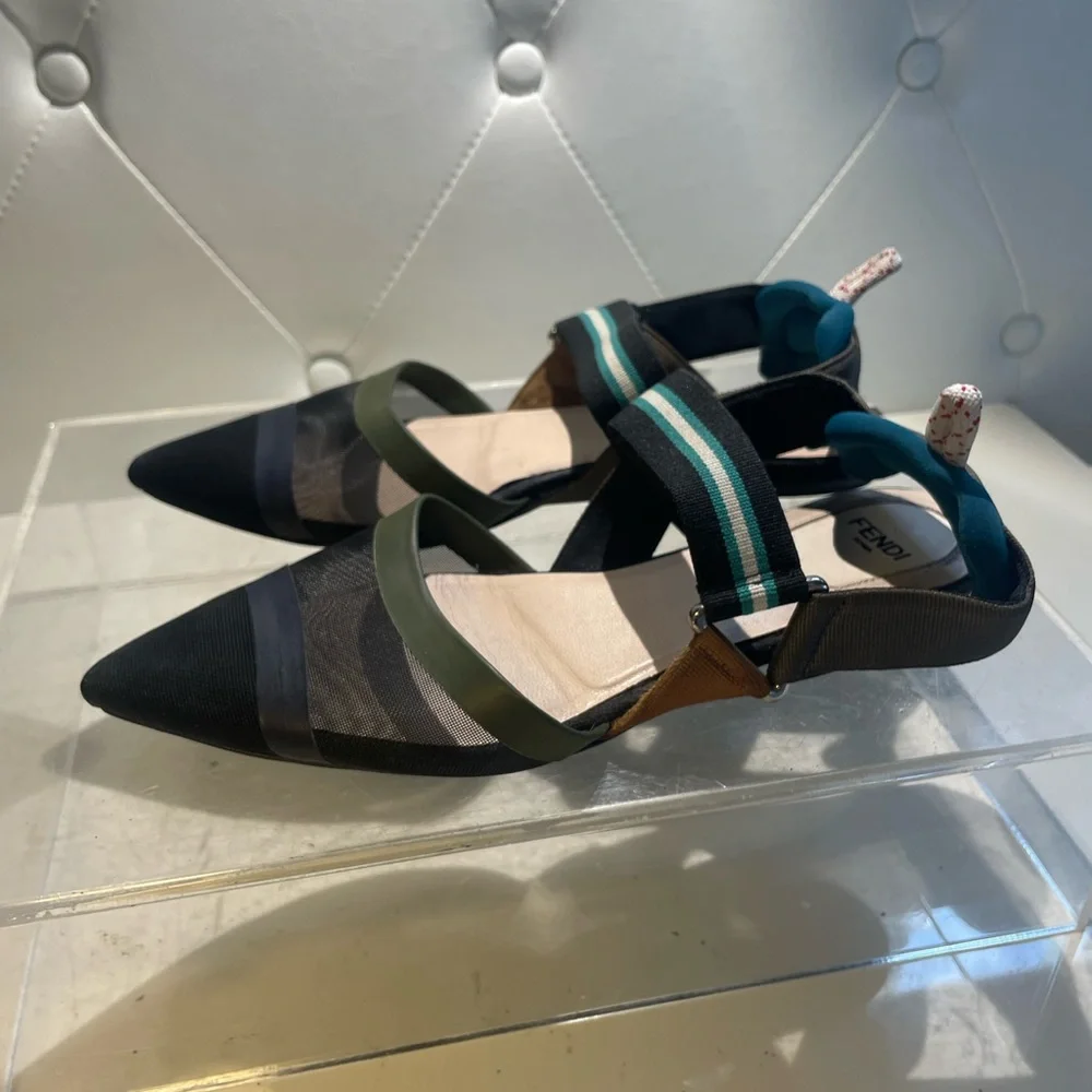 FENDI /shoes / FENDI / colibrí authentic sz 36.5 made in. Italy - Picture 3 of 16